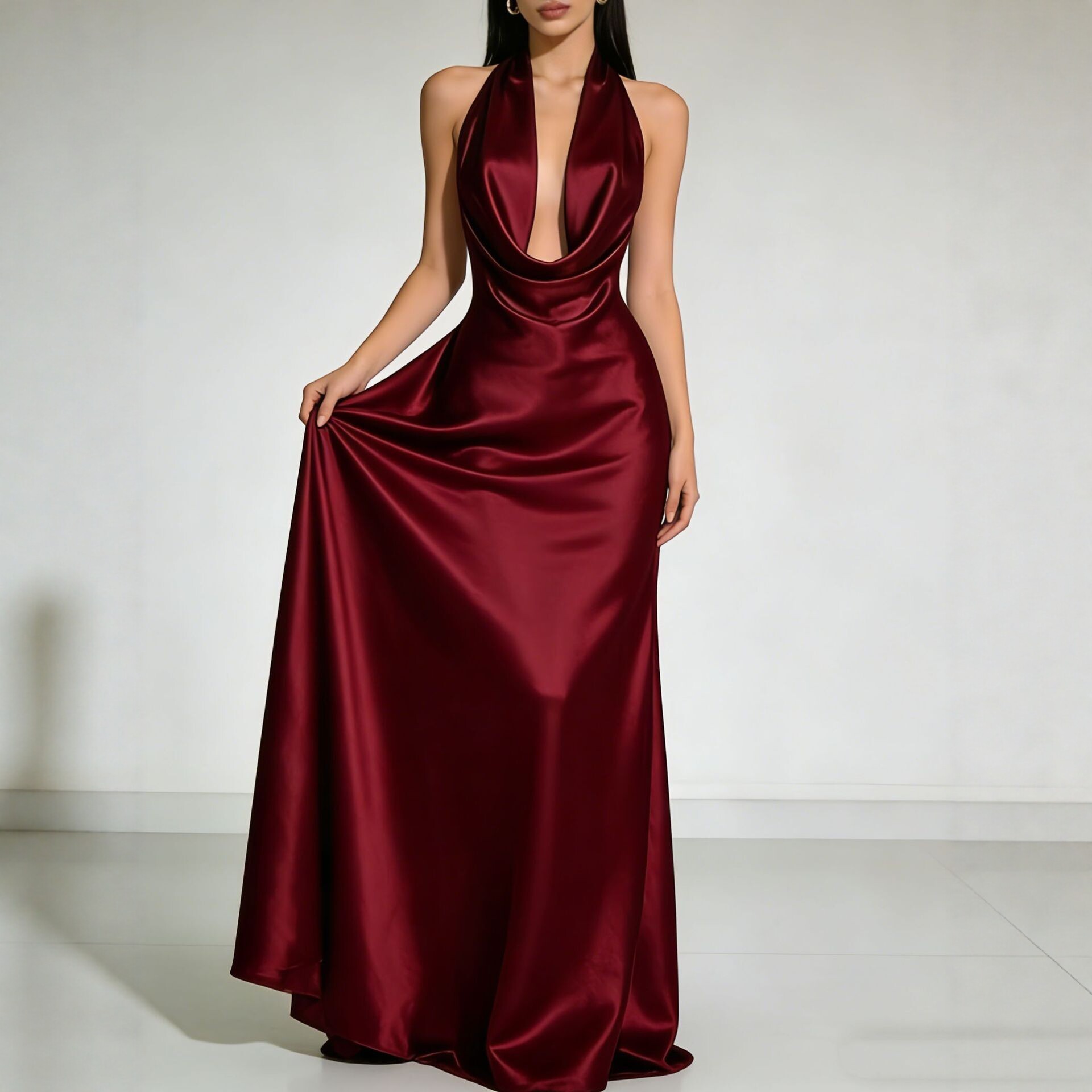 Maxi Dress Halter - Elegante feestjurken 2026 Jurken voor bruiloftsgasten