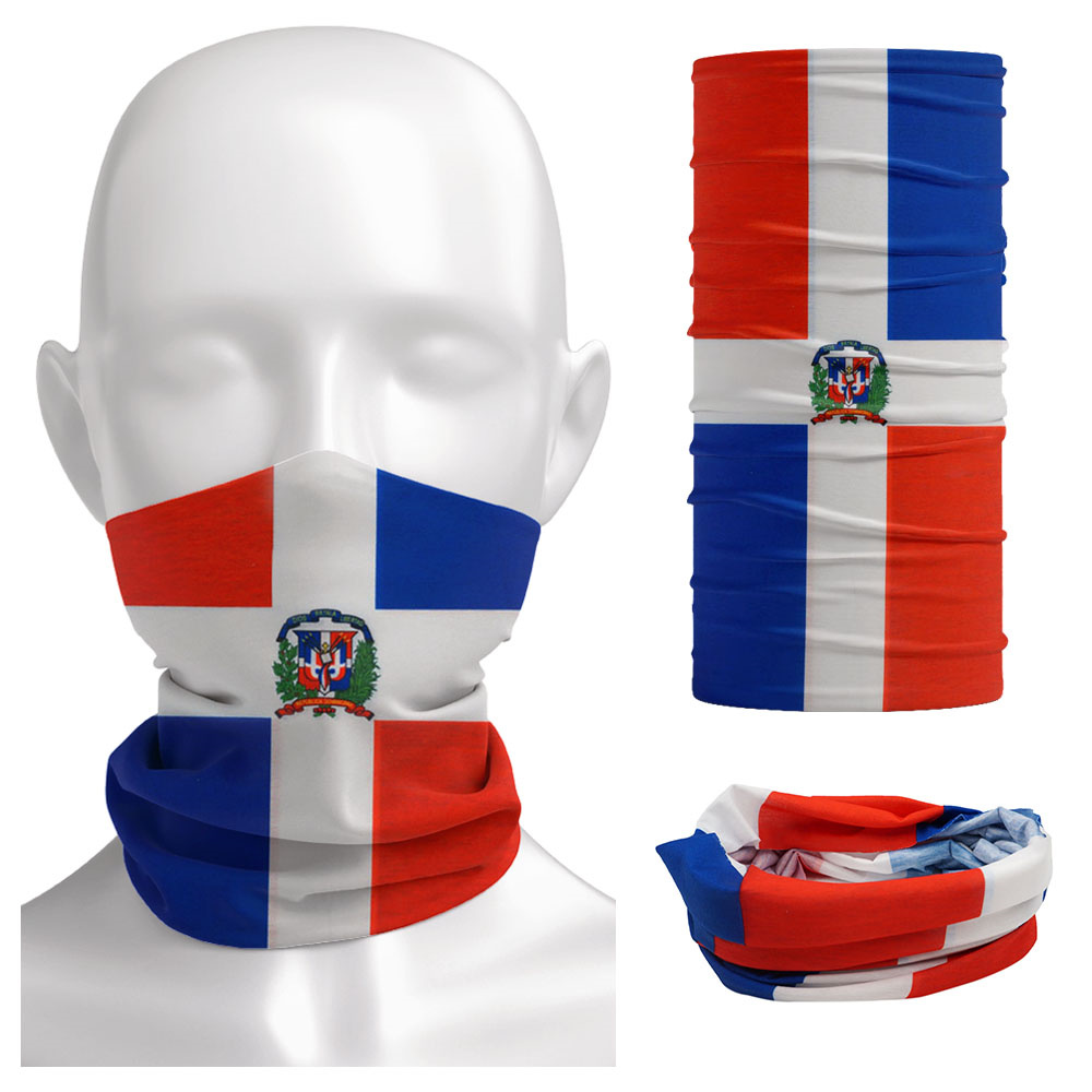 Headband Summer Knit - Dominica Nationale Vlag Bandana Naadloze Zomer