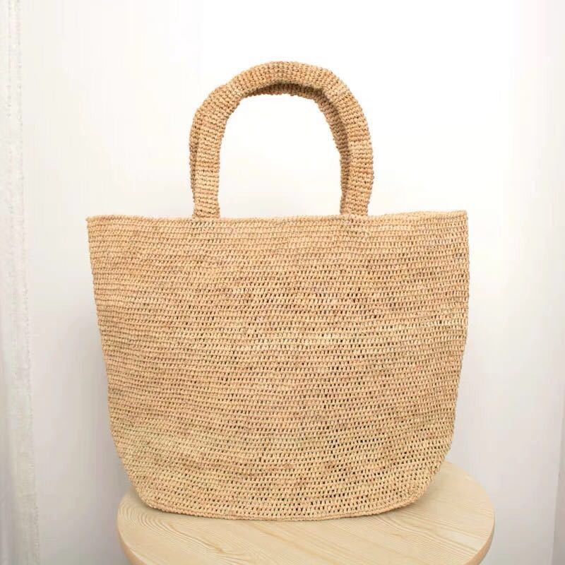 Crochet Bag Raffia - Mode Casual Grote Breien Natuurlijke Raffia