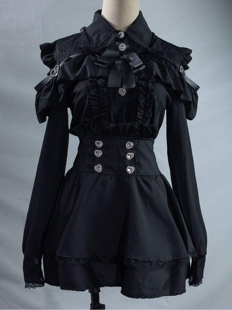 Blouse Off Shoulder - Subcultuur JK Uniform 2-delige set, off-shoulder
