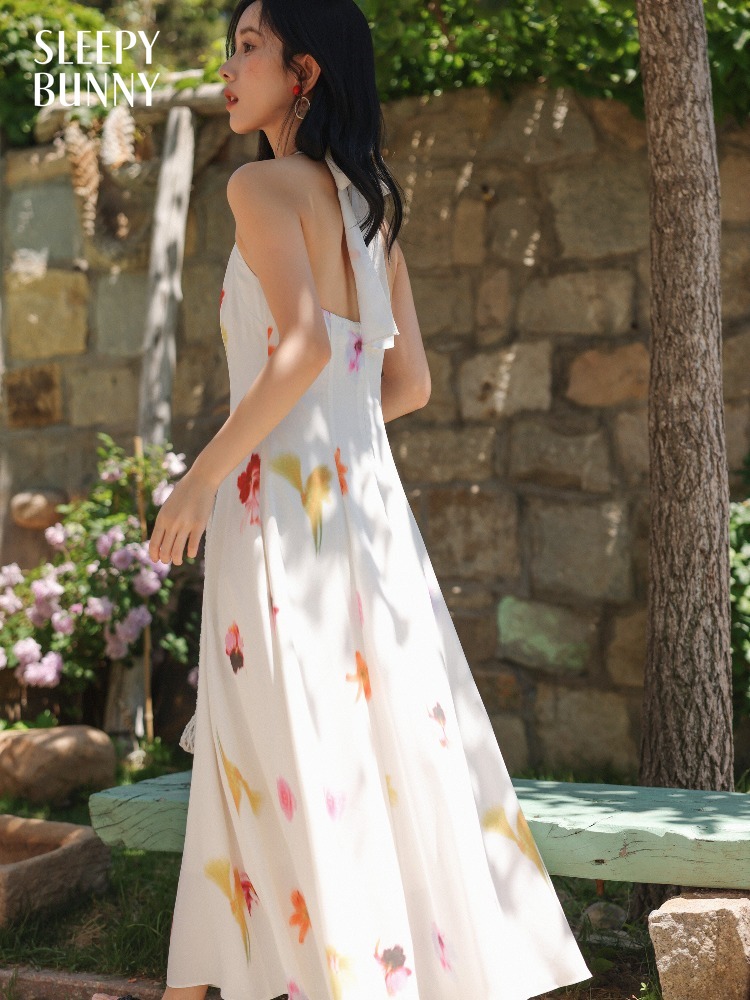 Vakantiestijl halterjurk voor  - Midi Skirt Floral recensie en prijs
