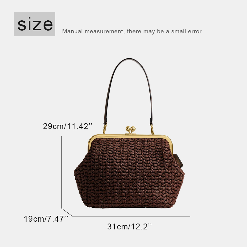 Handgeweven Kisslock Frame Sch - Crochet Bag Raffia recensie en prijs