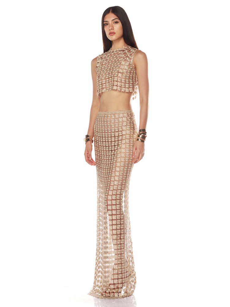 VC Stijlvolle beige mouwloze c - Crop Top Crochet recensie en prijs