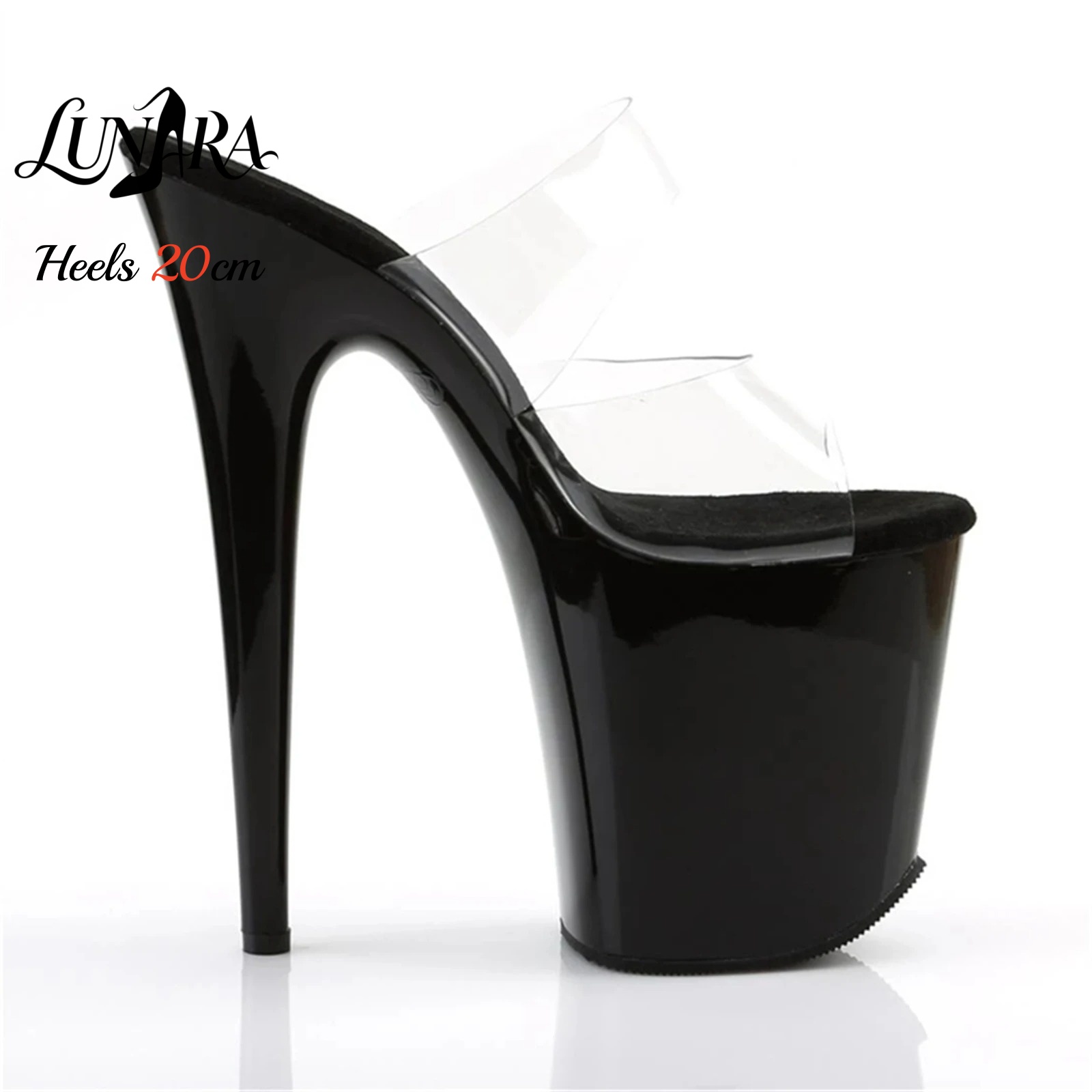 20 cm doorzichtige PVC sandale - Sandal Strappy Heeled recensie en prijs