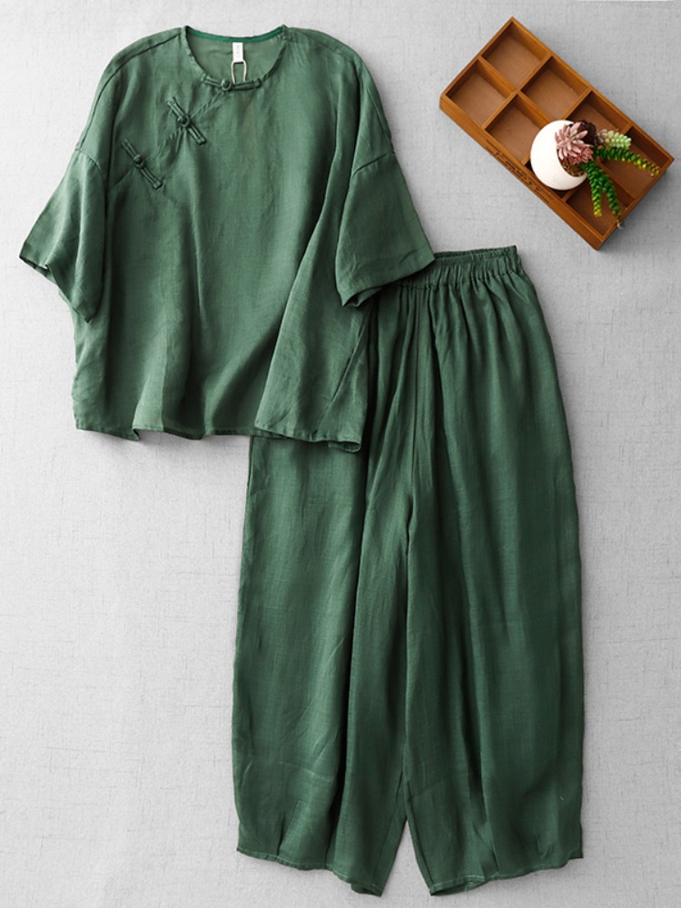 Nieuwe Chinese Zen-stijl dames - Linen Pant Wide recensie en prijs