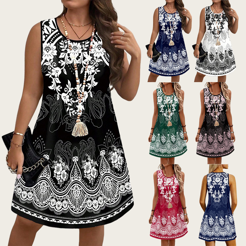 Etnische stijl vintage jurken  - Romper Floral Print recensie en prijs