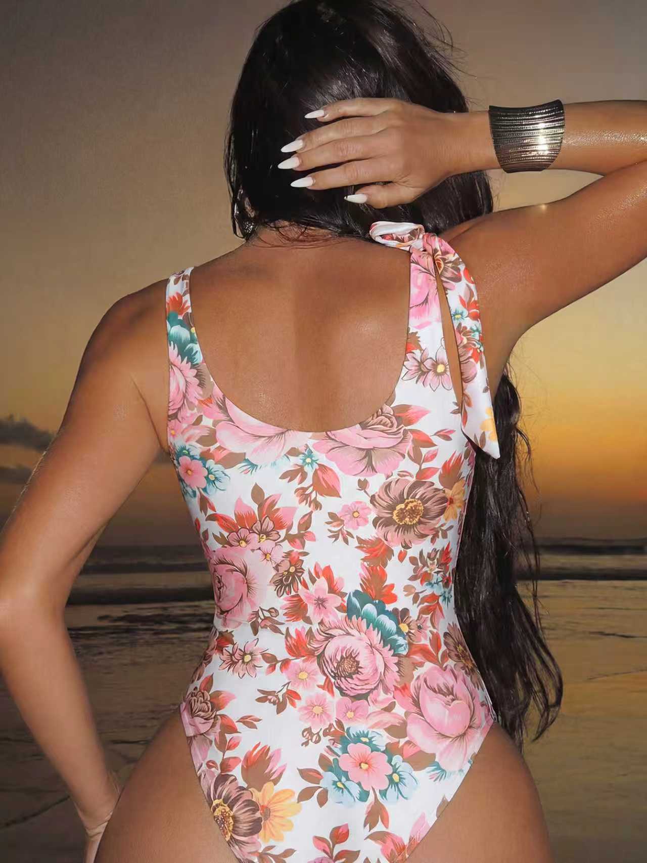 2026 Dames Floral Print Gerimp - Swimsuit Bikini Ruched recensie en prijs