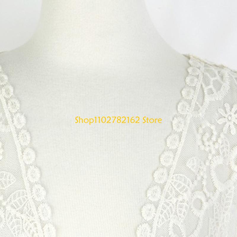 547B Dames kanten open voorkan - Kimono Sheer Floral recensie en prijs