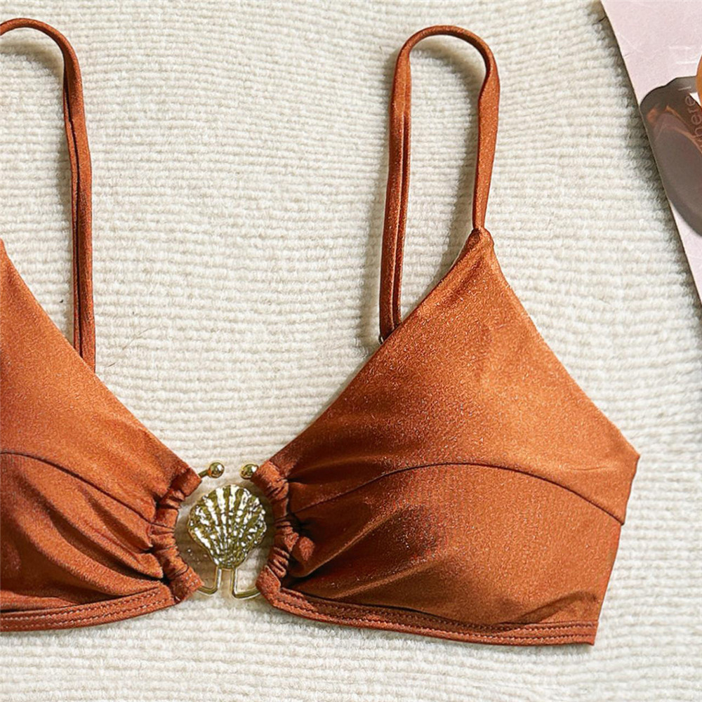 Metal Shell Ring Badmode Sexy  - Swimsuit Bikini Ruched recensie en prijs