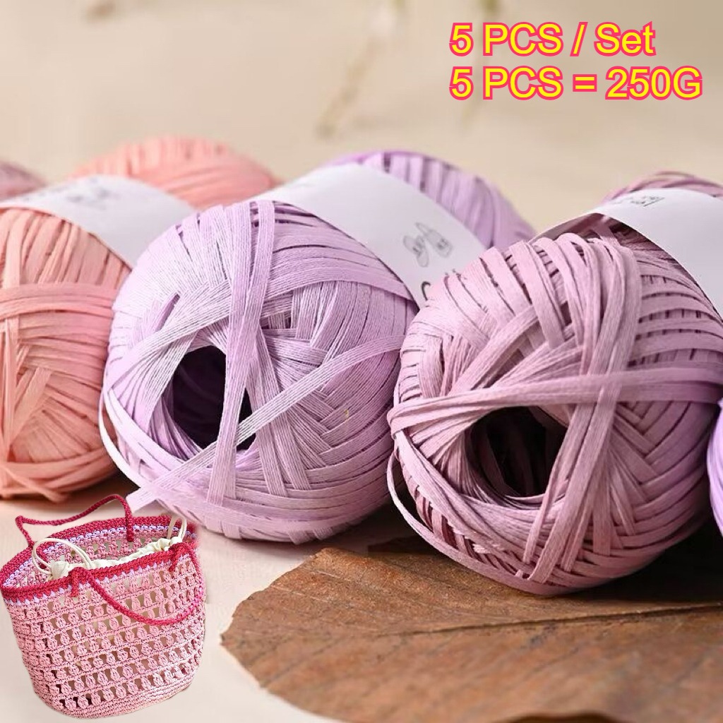 5 stuks 250g Raffia Papier Tou - Crochet Bag Raffia recensie en prijs
